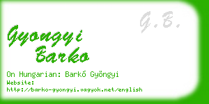 gyongyi barko business card